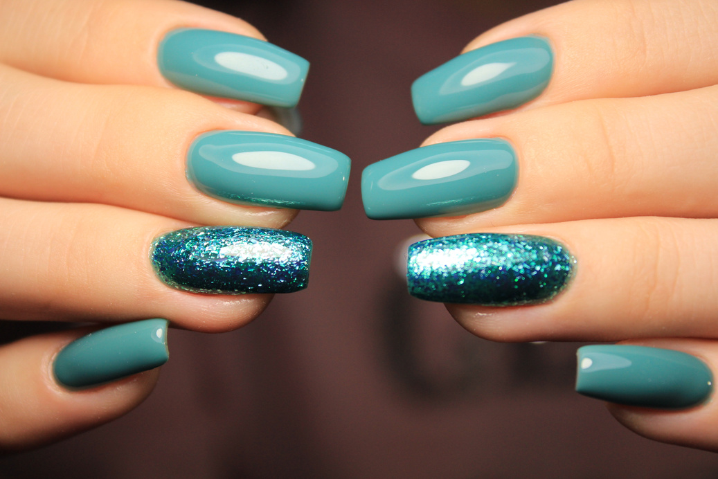 Colorful Christmas nails winter nail designs with glitter,rhinestones